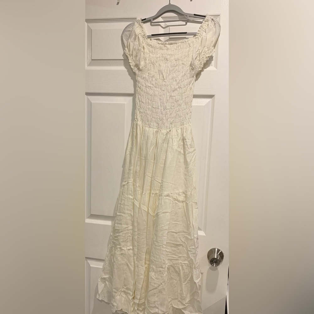Elegant Ivory/Off White Maxi Dress